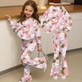 thumbnail image 6 of Grblisyd Outfits for Girls Casual Long Sleeve Cute Cartoon Print Sweatershirt and Flared Pants 2 Pieces Fall Winter Set Size 7-8 Years, 6 of 7