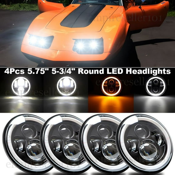 5.75" LED Headlight Turn Signal Hi/Lo Beam DRL Lamp Fits Chevrolet Corvette C3