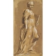 thumbnail image 2 of Pietro Antonio Novelli 9x14 Black Ornate Wood Framed Double Matted Museum Art Print Titled: Allegorical Figure of a Woman (ca. 1745-55), 2 of 5