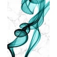 thumbnail image 2 of Orlov, Irena 19x24 White Modern Wood Framed Museum Art Print Titled - Teal Ribbons II, 2 of 4