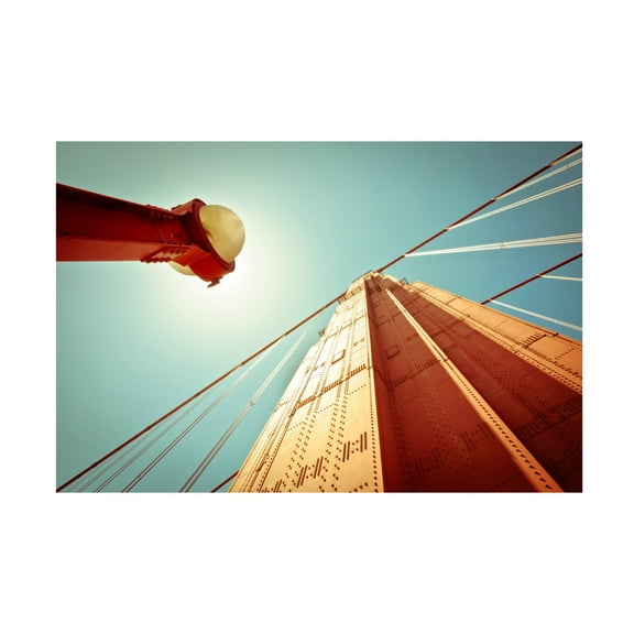 Canvas Wall Art - Robert Steinkopff 'Golden Gate' Wall Art for Living Room, Bedroom, or Office Décor by Trademark Fine Art - 19 x 12 Inches