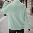 thumbnail image 5 of Lightweight Sweaters for Women Solid Color Half Zip Long Sleeved Pullover Fall Tops,Green,M, 5 of 9