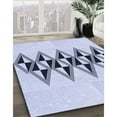 thumbnail image 3 of Ahgly Company Machine Washable Indoor Square Transitional Lavender Blue Area Rugs, 7' Square, 3 of 7