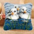 thumbnail image 2 of GUOOL 1 Set Latch Hook Pillows Case Making Duck Pattern 43x43cm / 17x17'' Three Duck, 2 of 9