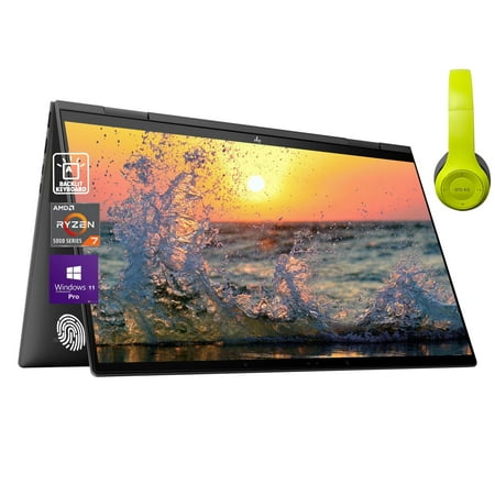 HP Envy x360 2-in-1 Convertible Business Laptop, 15.6-inch FHD Touchscreen, AMD Ryzen 7 5825U, 32GB RAM, 1TB SSD, Windows 11 Pro, Fingerprint Reader, Backlit Keyboard, WiFi 6, PCM