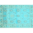 thumbnail image 1 of Ahgly Company Indoor Rectangle Oriental Light Blue Traditional Area Rugs, 5' x 8', 1 of 4