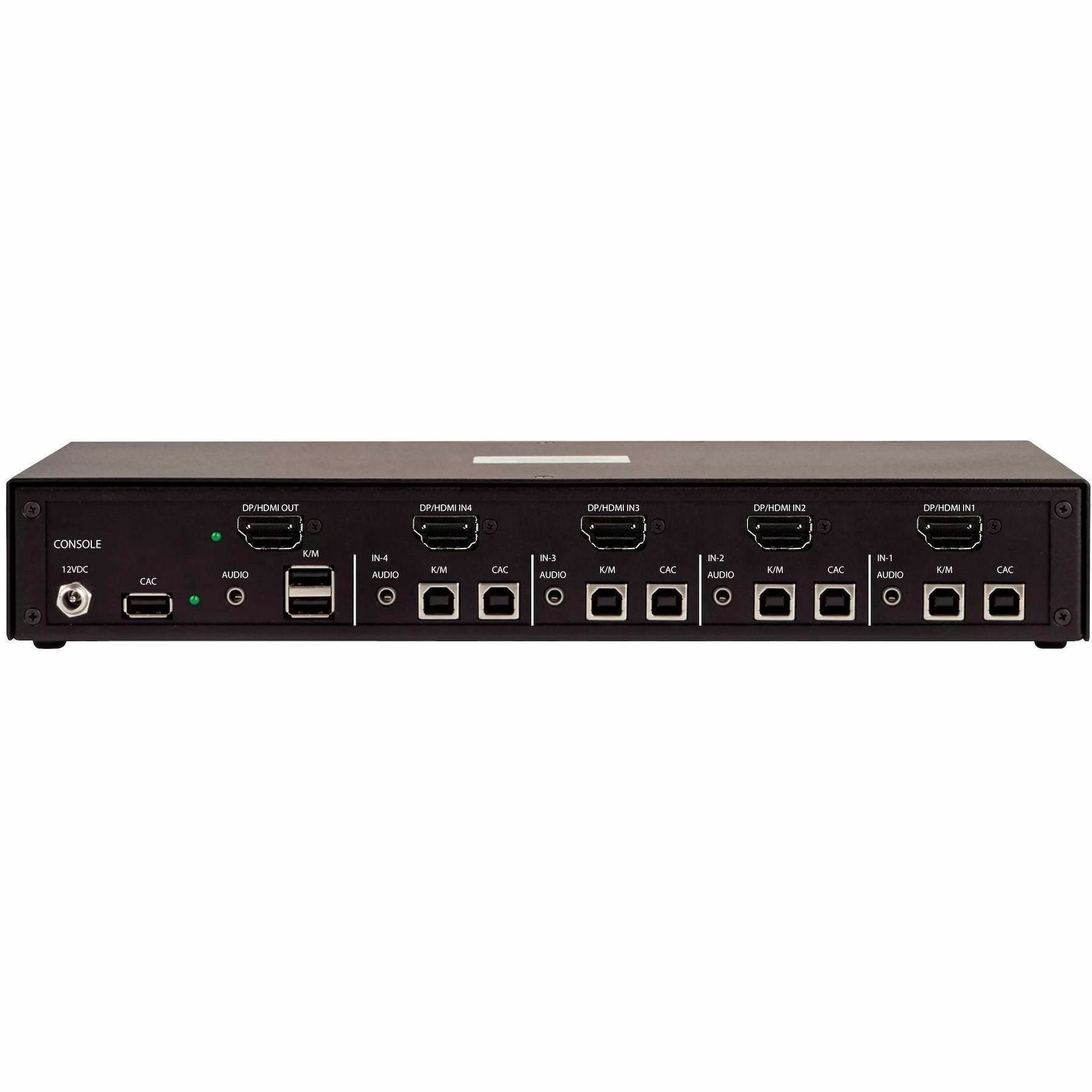 StarTech Secure 4-Port KVM Switch, HDMI or DisplayPort, 4K 60Hz, NIAP 4.0, CAC, Made in the USA - Securely control four HDMI or DP desktops or servers from one mouse, keyboard, and a 4K 60Hz monito...