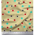 thumbnail image 1 of Soimoi Polyester Crepe Fabric Square,Dot & Triangle Geometric Printed Fabric 1 Yard 52 Inch Wide, 1 of 3