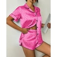 thumbnail image 2 of Ekouaer Womens Pajama Set Print Short Sleeve Sleepwear Button Down Pjs Shorts Set Loungewear, 2 of 6