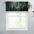 thumbnail image 4 of Tiger Kitchen Window Curtain Valance Forest Waterfall Wildlife Wild Animal Nature Scenery Jungle Window Treatment for Living Room Bedroom Bathroom 54 by 18 in, 1 Panel, 4 of 6