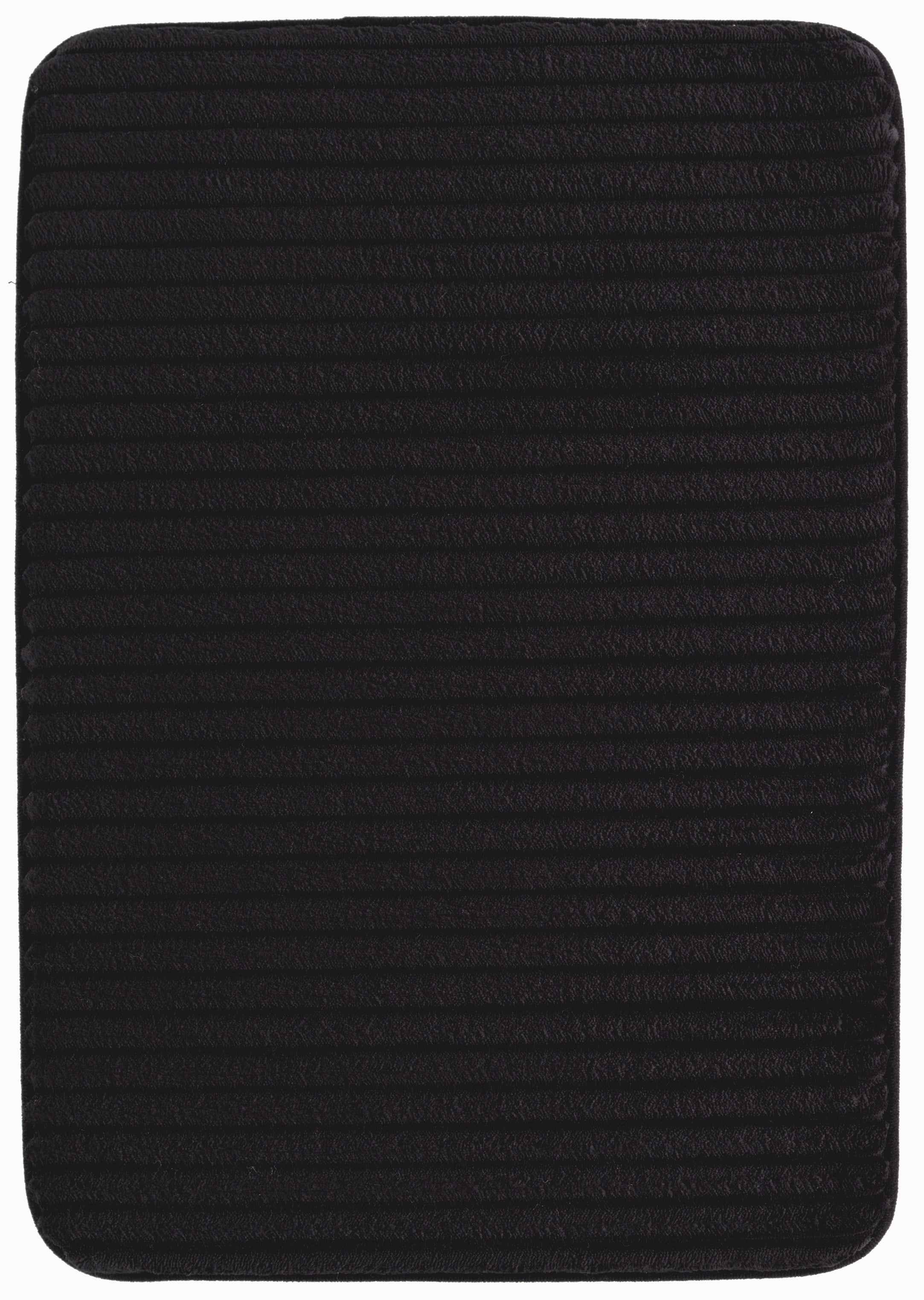 Mainstays Quick Dry Memory Foam Bath Rug, Rich Black, 20" x 30"
