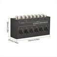 thumbnail image 1 of 2X CX600 Mini Mezclador Estéreo de 6 Canales, Mezclador Pasivo, Mezclador de Audio Portátil , 6 en 2 Salidas, Distribuidor Estéreo, Control de Volumen, 1 of 5
