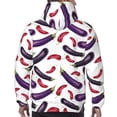thumbnail image 5 of Hoodies for Men - Eggplant chili Print Long Sleeve Comfrt Men'S Fashion Hoodies & Sweatshirts, Sweatshirts for Men Hoodies Pullover Clothing Clothes with Pouch, 5 of 7