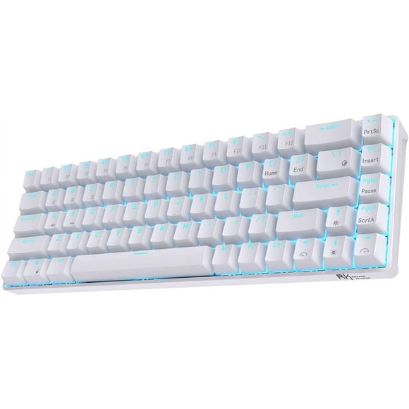 RK68 Wireless Hot Swappable 65% Mechanical Keyboard, 68 Keys Compact BT5.0 Gaming Keyboard with Stand-Alone Arrow/Control Keys, Quiet Red Switch