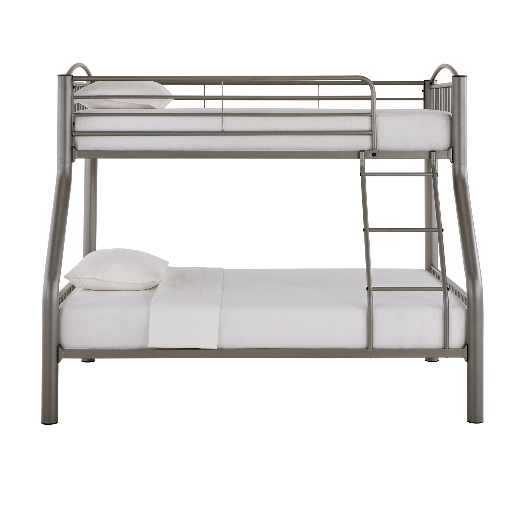 Weston Home Visalia Kids Metal Twin over Full Bunk Bed, Gray