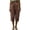 Coffee, variant on Women Wide Straight Leg Capri Pants Summer Palazzo High Waisted Drawstring Casual Loose Lounge Flowy Work Capris Loose Comfy Cropped Beach Trousers with Pockets