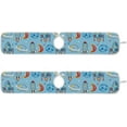 thumbnail image 3 of Rockets Cartoon Galaxy with Planets and Sky Objects 2PCS Faucet Absorbent Mat Kitchen Faucet Sink Splash Guard Microfiber Cloth Faucet Splash Catcher Water Absorbent Mat for Kitchen Sink, 14"x5", 3 of 7