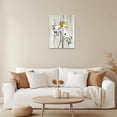 thumbnail image 5 of Floral Canvas Wall Art - Daisy & Butterfly Botanical Wall Decor, Rustic Farmhouse Pictures for Living Room, Bedroom, Bathroom & Home Office, 5 of 6