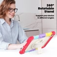 thumbnail image 4 of For iPad Air 11 inch (2025 M3/2024 M2) Case, 360 Rotating Shockproof Cover with Stand, Screen Protector, Shoulder Strap, Rainbow Red, 4 of 7