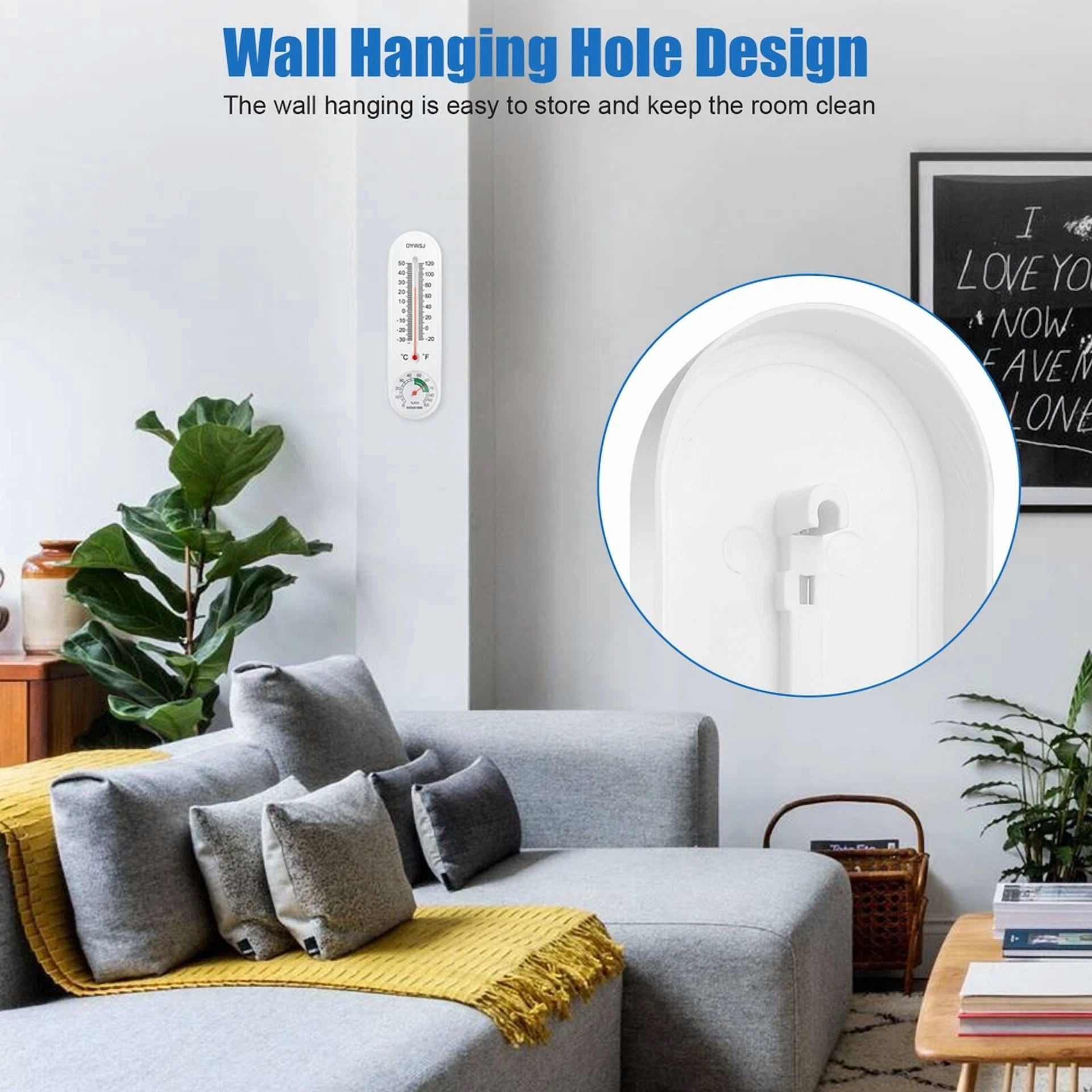 3Pcs Wall Thermometer Indoor Outdoor Yard Garden Greenhouse Home Humidity Meter