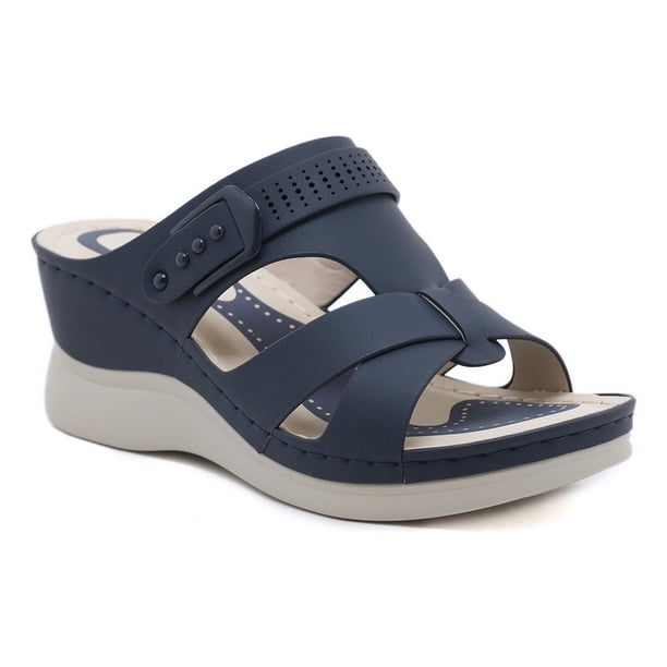 Sandalias con cuñas para primavera y verano, cómodas, casuales, para mujer