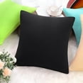 thumbnail image 6 of Unique Bargains Solid Decorative Throw Pillow Cover 18" x 18" Black, 6 of 8