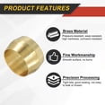 thumbnail image 3 of 30Pcs Fit for 5/16" Tube OD Brass Compression Sleeve Ferrules Brass Compression Tube Fitting for Water Oil Air Pipe, 3 of 6