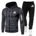 thumbnail image 2 of Nueva ropa deportiva cálida de lana de otoño e invierno de alta calidad para hombre, Sudadera con capucha, pantalones de chándal, traje de dos piezas, ropa deportiva estampada a la moda, 2 of 5