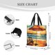 thumbnail image 3 of Easygdp Beach Umbrella Sunset Bolsa Tote para Mujer, Bolso de Hombro para Trabajo, Playa, Viajes, Compras y Supermercado, 3 of 7