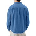 thumbnail image 6 of jjayotai Plus Size Cotton Shirts for Men Long Sleeve Button down Shirts Casual Work Shirt with Flap Chest Pocket, 6 of 6