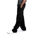 thumbnail image 4 of YNGKMEA Cargo Sweatpants for Men Relaxed Fit Open Bottom Jogger Sweatpants Oversized Wide Leg Drawstring Waist Athletic Gym Pants with Pockets, 4 of 8