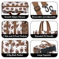 thumbnail image 3 of Teacher Tote Bag,Brown Footballs Pattern Teacher Utility Tote Bag,Large Work Tote Bags for Women with Multiple Pockets,Top Zipper Closure,13.8x10.6x6.7 Inch, 3 of 5