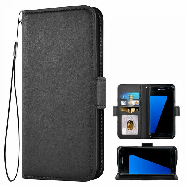 Case for Samsung Galaxy S7, Phone Case Leather, Case Flip Case Magnetic Leather Case Protective Cover