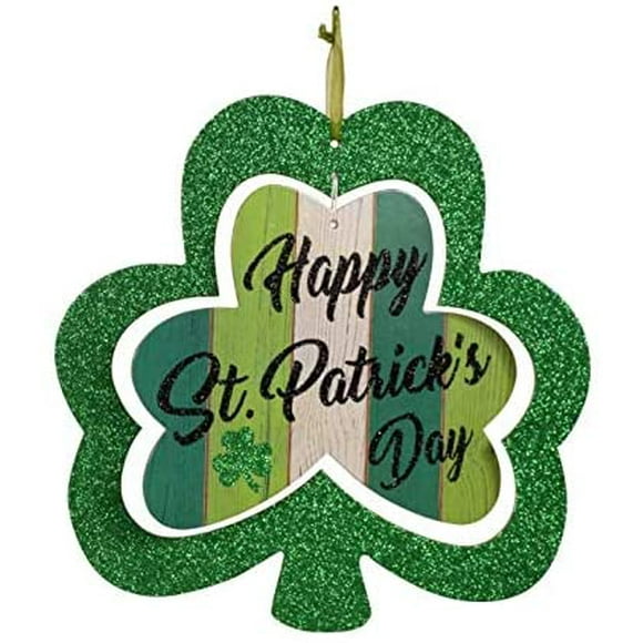 Greenbrier St Patricks Day Decorations Wall Sign Hanging Door Decor Happy St Patrick Decoration Shamrock (Happy St Patricks Day)