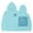 Sky Blue, variant on WOYY Toddler Girls Graphic Hoodie Palm Print Pullover Hooded Sweatshirt, Sizes 2-3T