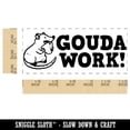 thumbnail image 2 of Gouda Good Work Mouse with Cheese Teacher Student School Self-Inking Rubber Stamp Ink Stamper - Fuchsia Ink - Small 1-1/2 Inch, 2 of 7