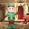 thumbnail image 3 of Decoración de muñecas duende inflable con luz LED 1.5M Ambiente festivo Regalo de Navidad, 3 of 8