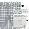 thumbnail image 7 of VHC Brands Sawyer Mill Plaid Chambray Cotton Farmhouse Kitchen Rod Pocket Hanging Loops Pointed Buttons 20x60 Curtain, Valance, Blue, 7 of 7
