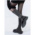 thumbnail image 3 of Calcetines de lana para niñas, otoño e invierno, largos, para mujer, con cremallera, cálidos, de color sólido, para todo tipo de combinaciones, 3 of 5