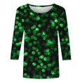 thumbnail image 3 of St Patricks Day Shirt Women Lightweight Quarter Zipper Long Sleeve V Neck Henley Sweatshirts Irish Shamrock Shirts, 3 of 5