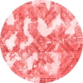 thumbnail image 1 of Ahgly Company Indoor Round Abstract Red Modern Area Rugs, 4' Round, 1 of 4