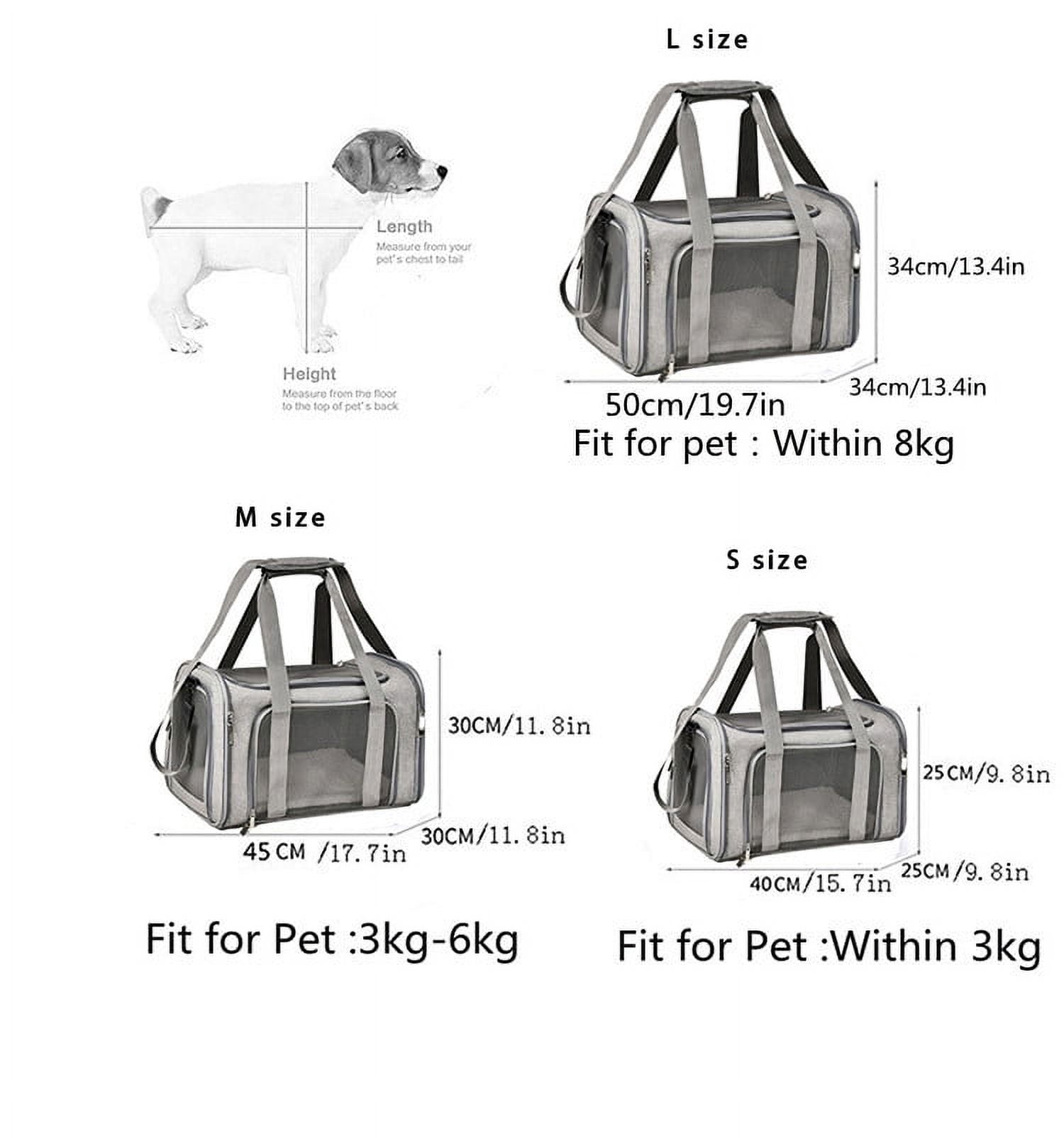 Cat, Dog Carrier for Small Medium Cats Puppies up to 15 Lbs, TSA Airline Approved Carrier Soft Sided, Collapsible Travel Puppy Carrier