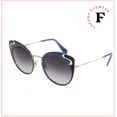 thumbnail image 4 of MIU MIU NOIR MU57TS Cut Out Gold Blue Brown Cat Eye Metal Sunglasses 57T Women, 4 of 5