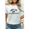 thumbnail image 2 of Lake Life Cuz Beaches Be Salty Rowboat Graphic Tee T-Shirt, 2 of 9