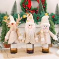 thumbnail image 4 of Cubierta para botella de vino con muñeco de Papá Noel. Bonita botella de vino tinto decorativa., 4 of 4