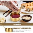 thumbnail image 3 of 304 Stainless Steel Sauce Cup, Golden Short Handle Condiment Container for Dipping, Multi-Function Gravy Boat for Western Steak Dining(2Pcs), 3 of 6