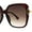 Brown Gold Brown, variant on Womens Oversize 90s Designer Fashion Butterfly Plastic Sunglasses Red Silver Brown