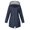 Navy, variant on Womens Coats Outerwear Winter Women Solid Rain Jacket Outdoor Hooded Raincoat Windproof Top