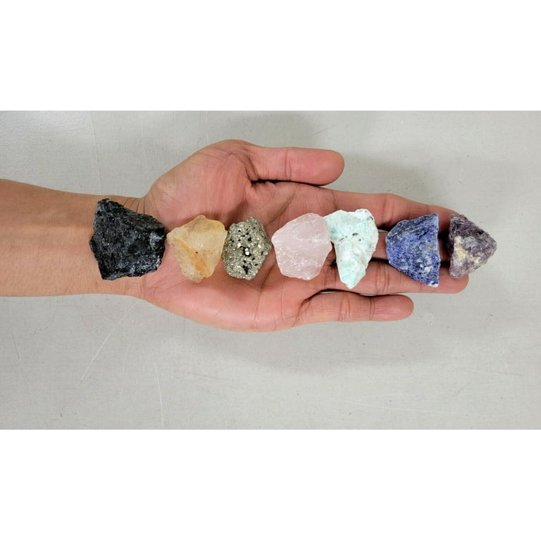 7 CHAKRA Crystals Set - Raw Natural Healing Crystals Collection Rough  Gemstones