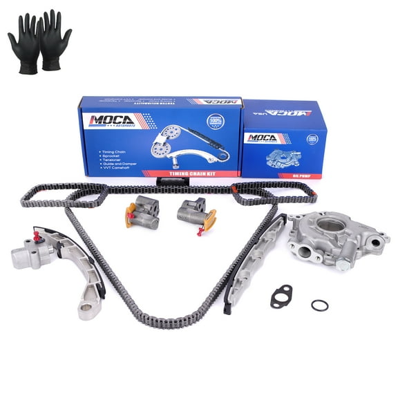 MOCA AUTOPARTS Timing Chain Kit with Oil Pump Fit for 2003-2005 INFINITI FX35 G35 3.5L & 2003-2007 Nissan Murano 3.5L